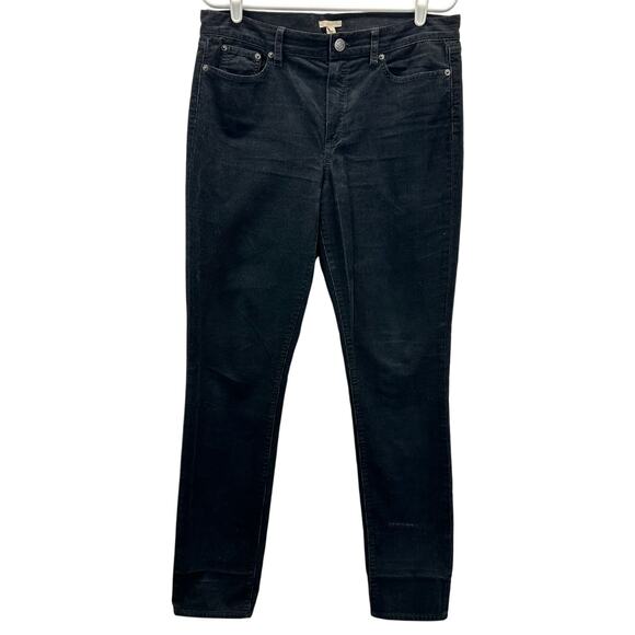 J. Crew High Rise Skinny Corduroy Pants Black Size 32 - Picture 1 of 13